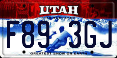 UT license plate F893GJ