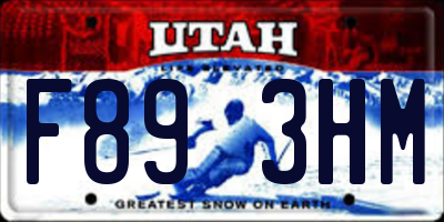 UT license plate F893HM