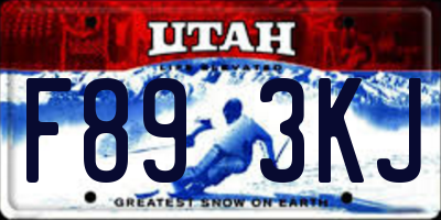 UT license plate F893KJ