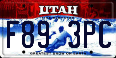 UT license plate F893PC