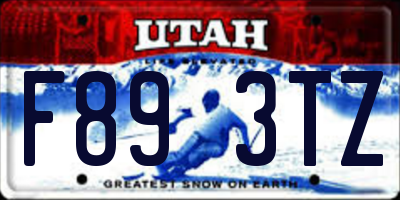 UT license plate F893TZ