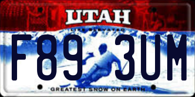 UT license plate F893UM