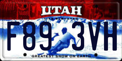 UT license plate F893VH