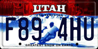 UT license plate F894HU