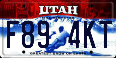 UT license plate F894KT