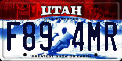 UT license plate F894MR