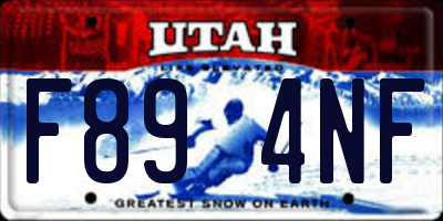 UT license plate F894NF