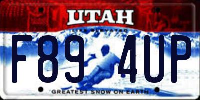 UT license plate F894UP