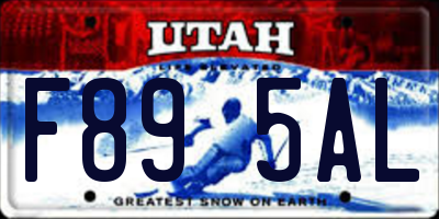 UT license plate F895AL