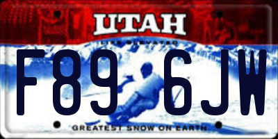 UT license plate F896JW