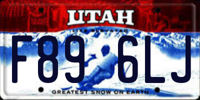 UT license plate F896LJ