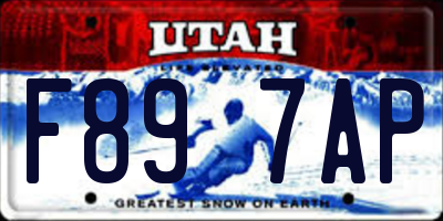 UT license plate F897AP