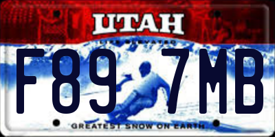 UT license plate F897MB