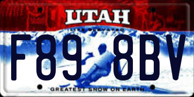 UT license plate F898BV