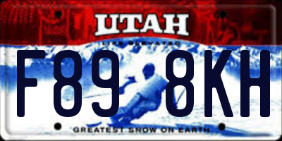 UT license plate F898KH
