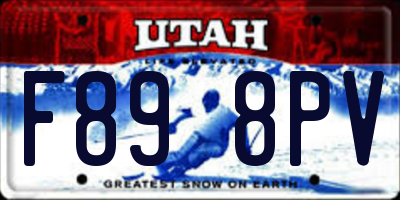 UT license plate F898PV