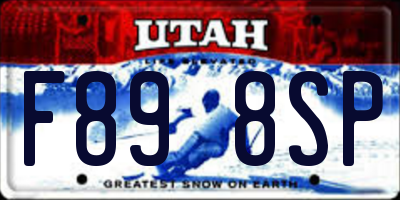 UT license plate F898SP