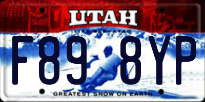 UT license plate F898YP