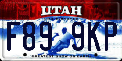 UT license plate F899KP