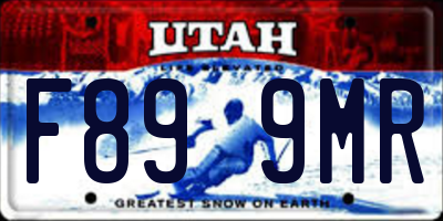 UT license plate F899MR
