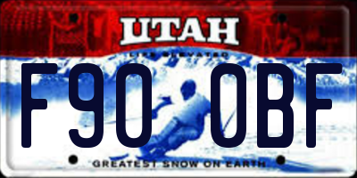 UT license plate F900BF