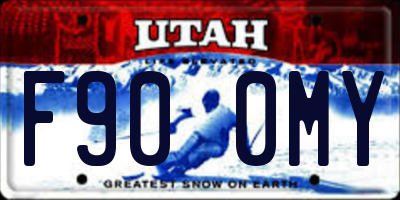 UT license plate F900MY