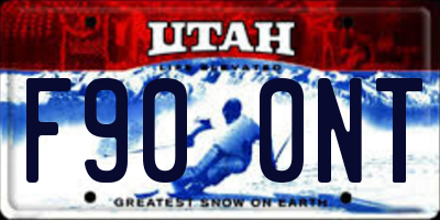 UT license plate F900NT