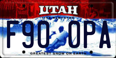 UT license plate F900PA