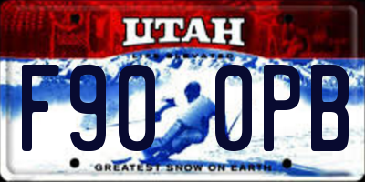 UT license plate F900PB