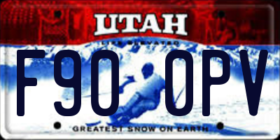 UT license plate F900PV