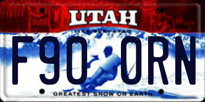 UT license plate F900RN
