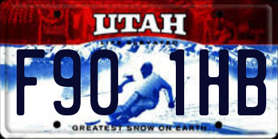 UT license plate F901HB