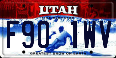 UT license plate F901WV