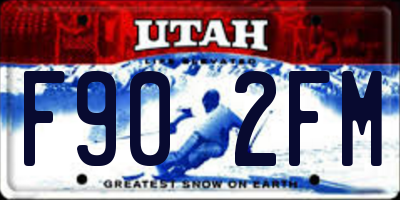 UT license plate F902FM