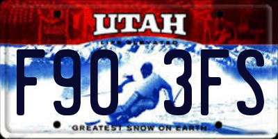 UT license plate F903FS