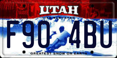 UT license plate F904BU