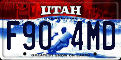 UT license plate F904MD