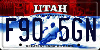 UT license plate F905GN