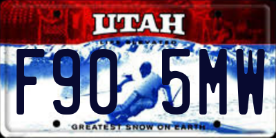 UT license plate F905MW
