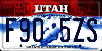 UT license plate F905ZS