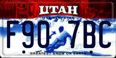 UT license plate F907BC