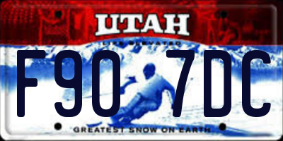 UT license plate F907DC