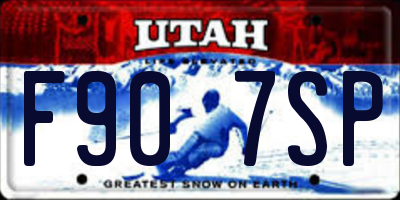 UT license plate F907SP