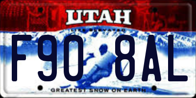 UT license plate F908AL