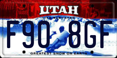UT license plate F908GF