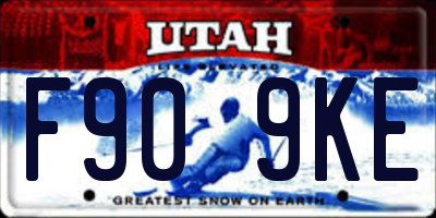 UT license plate F909KE