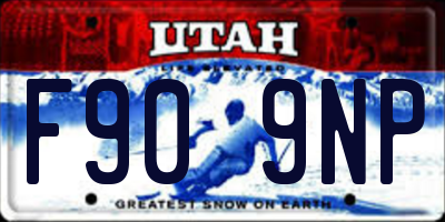 UT license plate F909NP