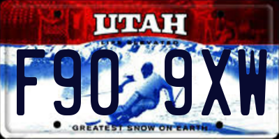 UT license plate F909XW