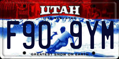 UT license plate F909YM
