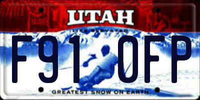 UT license plate F910FP